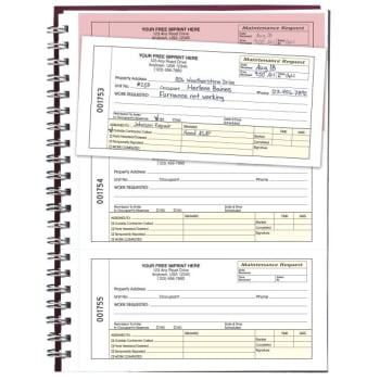 Image for Personalized 2-Part Maintenance Request Book, 3 To A Page from HD Supply