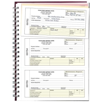 Image for Personalized 3-Part Maintenance Request Book, 3 To A Page, Checklist Format from HD Supply
