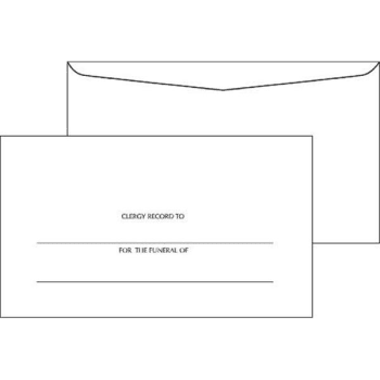Clergy Record Envelopes Package Of 100
