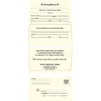 Memorial Contribution Envelope Package Of 500
