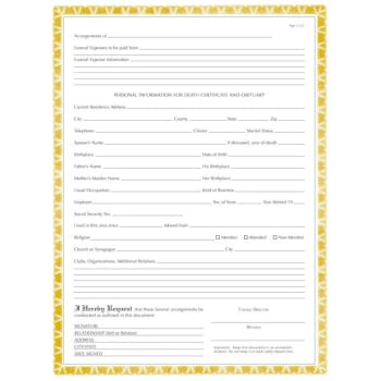 Image for 3-Part Pre-Need Forms Package Of 100 from HD Supply