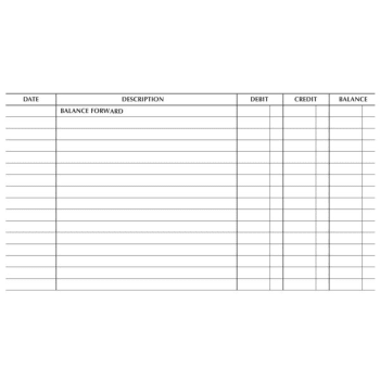 Image for Funeral Account Ledger Cards Package Of 250 from HD Supply
