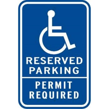 Image for "RESERVED Parking/Permit Required" Disabled Parking Sign Reflective, 12 x 18" from HD Supply