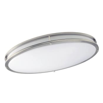 Image for Seasons Led 24" Oval Ceiling Fixture Brushed Nickel White Acrylic from HD Supply