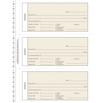 Funeral Receipt Book Duplicate With Imprint