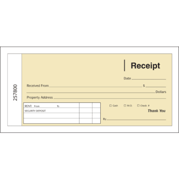 Funeral Receipt Book Duplicate With Imprint | HD Supply
