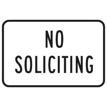 Image for "No Soliciting" Horizontal Sign, Reflective, 18 x 12" from HD Supply