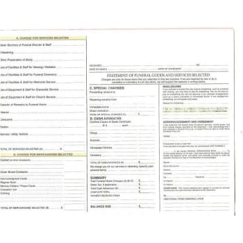 Image for Statement Of Funeral Triplicate Version 1 With Imprint Package Of 100 from HD Supply