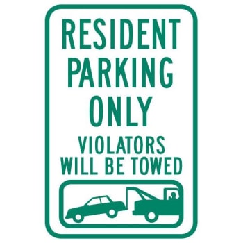 Image for "resident Parking Only" Sign, Non-reflective, 12 X 18" from HD Supply