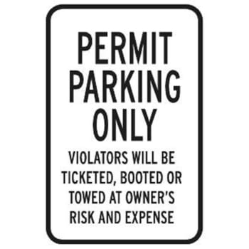 Image for "Ticket/Boot Warning" Sign, Reflective, 12 x 18" from HD Supply