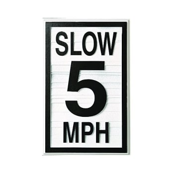 Image for Slow/5 MPH Dimensional Sign, Stock Color, Non-Reflective, 11 x 17 from HD Supply