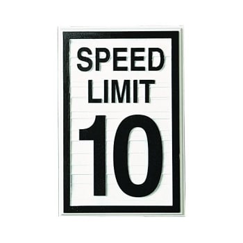 Image for Speed Limit 10 Dimensional Sign, Custom Color, 11 X 17 from HD Supply