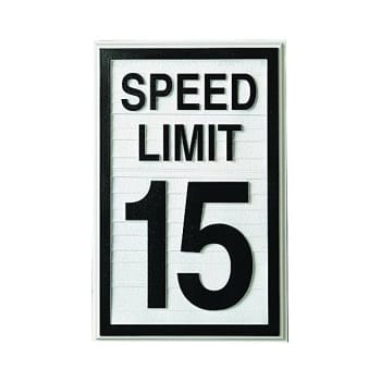 Image for Speed Limit 15 Dimensional Sign, Stock Color, Non-Reflective, 11 x 17 from HD Supply