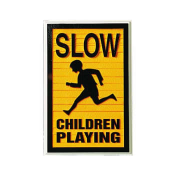 Image for Slow/Children Playing Dimensional Sign, Stock Color, 11 x 17 from HD Supply