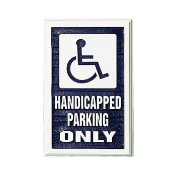 Image for Handicapped Parking Only Dimensional Sign, Stock Color, 11 x 17 from HD Supply
