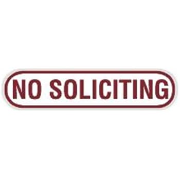 Image for No Soliciting Dimensional Sign, Custom Color, 24 X 6-1/2 from HD Supply