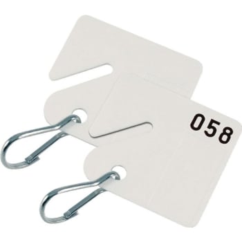 Image for Slotted Numbered 201-220 Key Tag (20-Pack) (White) from HD Supply