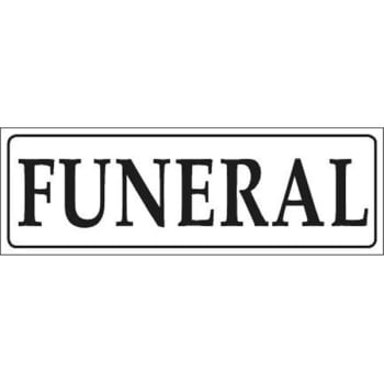 Image for Funeral Car Magnet, 12"x4", White from HD Supply