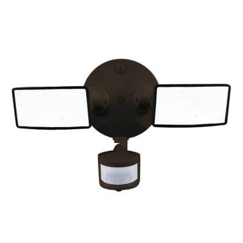 Image for Halo Twin-Head Square Led Flood Light 4,000 K Lumen Select Motion Activate Brnz from HD Supply