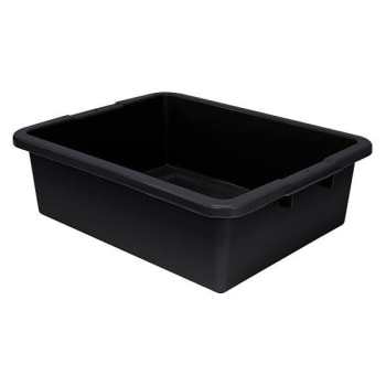 Quantum Storage Systems Bussing Tub, 21-1/2" X 17" X 7", Black, Case Of 12