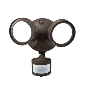 Image for Halo Twin-Head Round Led Flood Light 4,000 K Lumen Select Motion Activate Bronze from HD Supply