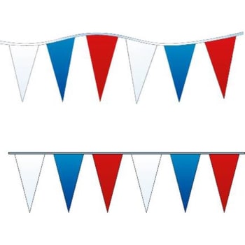 Pennant Strings Economy Banner, Red White and Blue