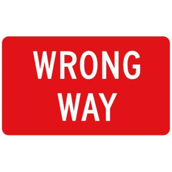 Image for Wrong Way" Sign, High Intensity, 18 x 30 from HD Supply