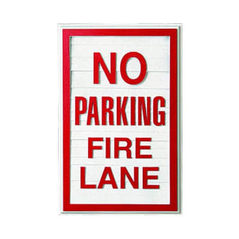 Image for No Parking Fire Lane Dimensional Sign, Stock Color, 11 x 17 from HD Supply