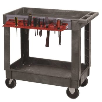 Image for Quantum Storage Systems 3-Shelf Cart With Tool Holder, 29-1/4"x15-1/4", Gray from HD Supply