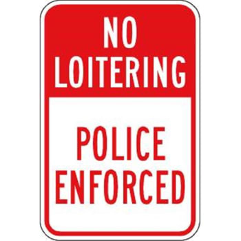 Image for "Police Enforced" Sign, Red Reflective, 12 x 18" from HD Supply