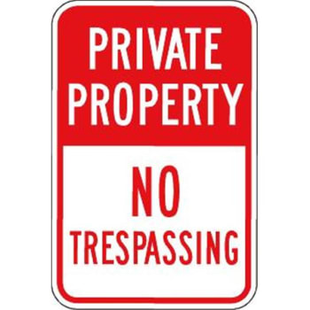 Image for "no Trespassing" Sign, Red Reflective, 12 X 18" from HD Supply
