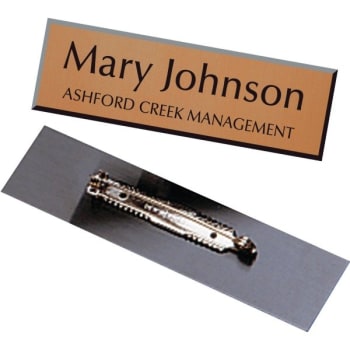 Image for Name Tag Brown With Pin 3 x 1" from HD Supply