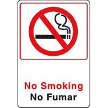 Image for No Smoking/No Fumar Interior Sign, 6 x 9 from HD Supply