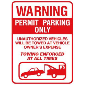 Image for Towing/Graphic Sign, Reflective, 18 x 24" from HD Supply