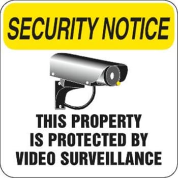 Image for Protected By Video Surveillance Sign, Reflective, 18 X 18 from HD Supply