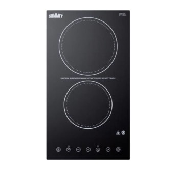 Summit® 12 In. 220v Two-Burner Radiant Electric Cooktop