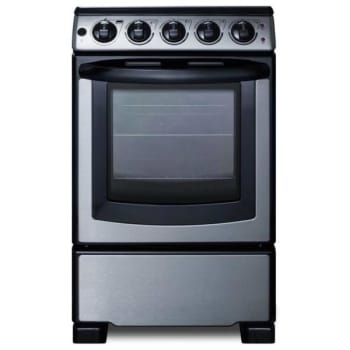 Image for Summit Appliance 20 In. 4-Burner Smooth-Top Slide-In Electric Range In Stainless Steel from HD Supply