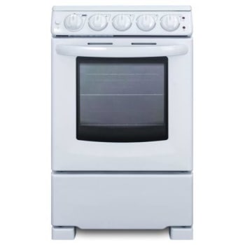Image for Summit Appliance 20 In. 4-Burner Smooth-Top Slide-In Electric Range In White from HD Supply