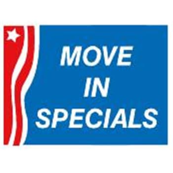 Image for Coroplast Move In Specials Amenity Sign, Patriotic, 24 x 18 from HD Supply