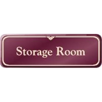 Image for Storage Room Interior Sign, Burgundy, 9 X 3 from HD Supply