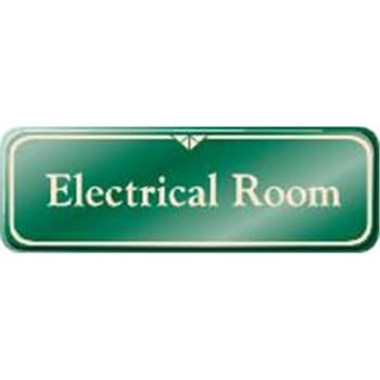 Image for Electrical Room Interior Sign, Green, 9 X 3 from HD Supply