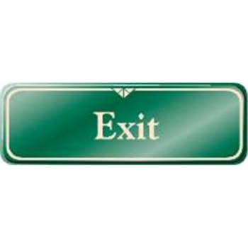 Image for Exit Interior Sign, Green, 9 X 3 from HD Supply