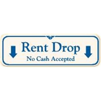 Image for Rent Drop Interior Sign, Ivory, 9 X 3 from HD Supply