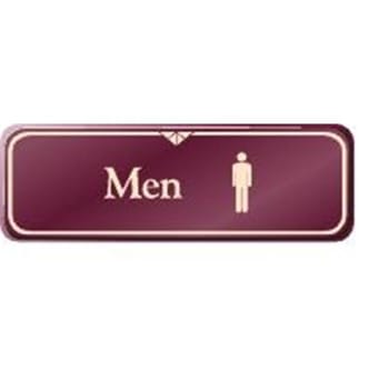 Image for Men Interior Sign, Burgundy, 9 X 3 from HD Supply