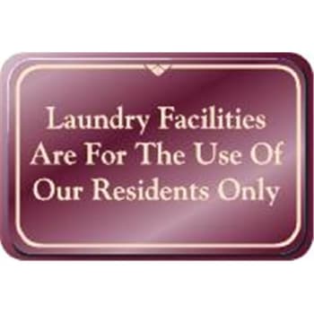 Image for Laundry Facilities Interior Sign, Burgundy, 9 x 6 from HD Supply