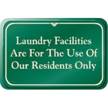 Image for Laundry Facilities Interior Sign, Green, 9 X 6 from HD Supply