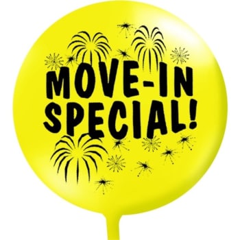 Move In Special Balloon, Yellow