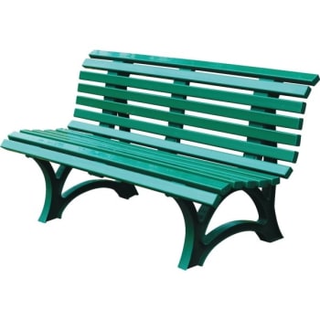 XPEDX Florida Park Bench, Green Plastic Resin, 10919055