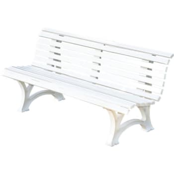 Image for XPEDX Florida Park Bench, White Plastic Resin, 10919056 from HD Supply
