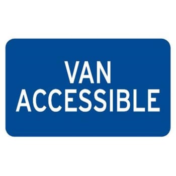 Image for California/Van Accessible Disabled Parking Sign, Reflective, 12 x 8" from HD Supply